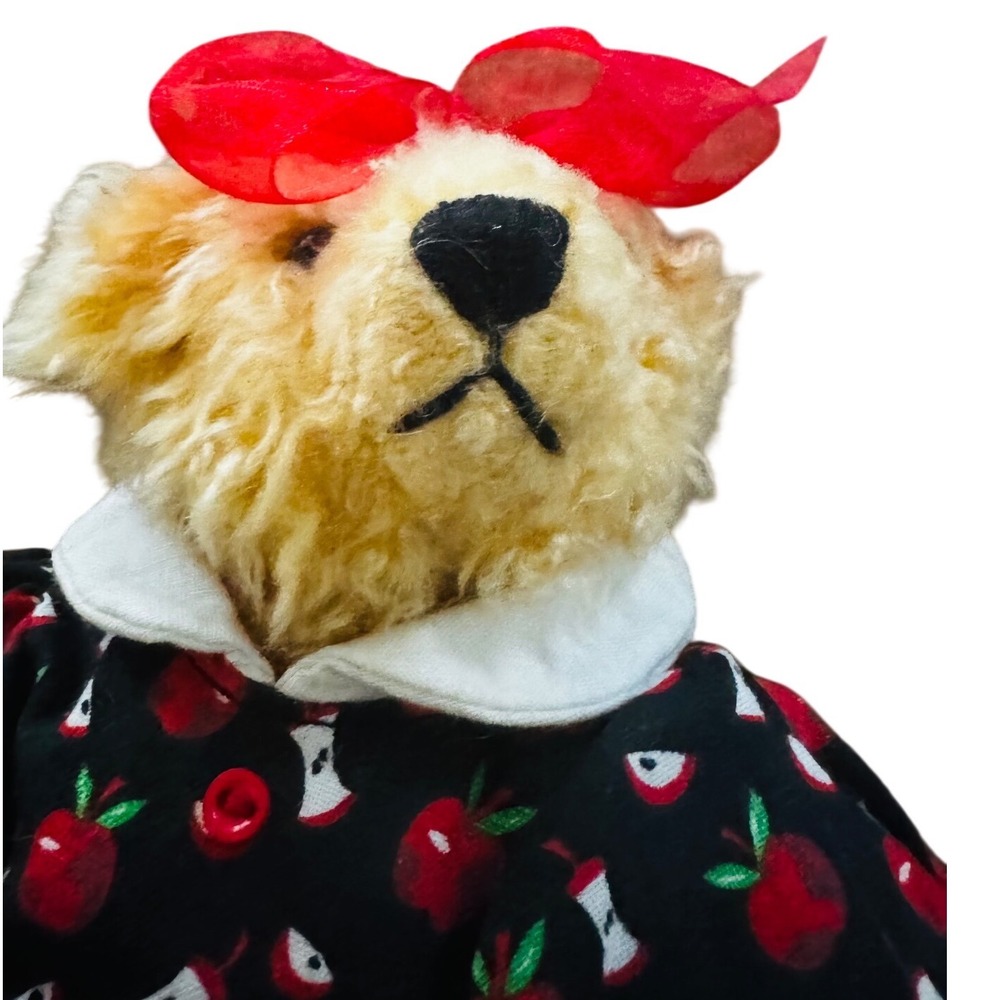 Barbara Conley Tracy Rae ADG 1995 Artist Teddy Bear Apple Dress Signed #4835 ADG - Picture 8 of 8
